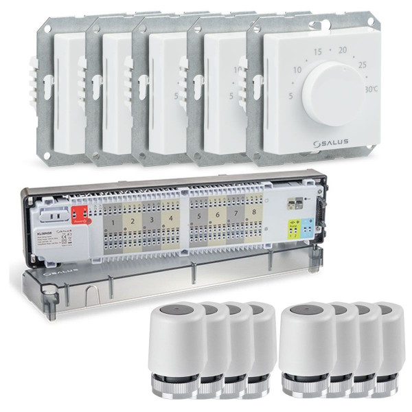 Heizman24 Komplettset BTR Salus Fußbodenheizung Set Regelung 230V