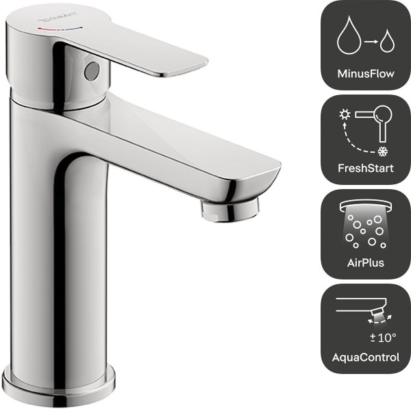 Duravit D-Code Einhebel-Waschtischmischer Größe M Chrom DC1023002010