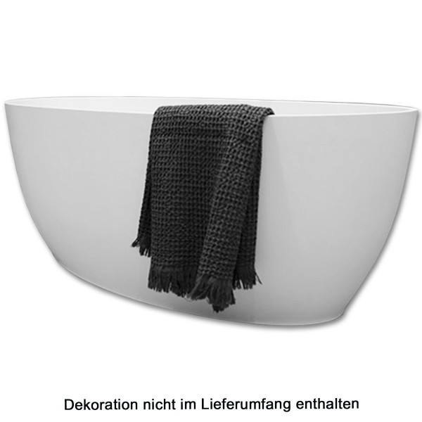 Mastella Heidi freistehende Badewanne 150x70 cm aus Mak-Lux in Glanzweiß