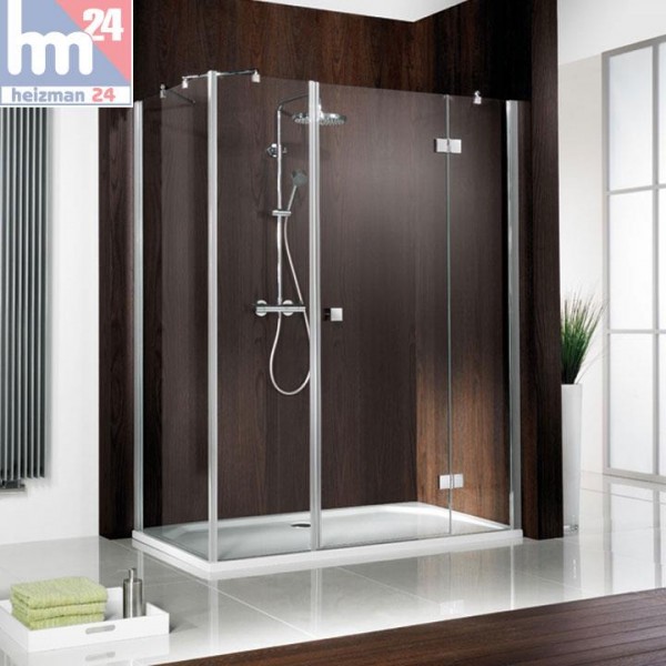 HSK Atelier Raumnische mit Seitenwand chromoptik Höhe 200 cm