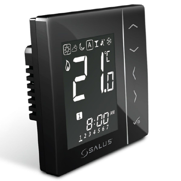 Salus VS10BRF 4 in 1 digitaler Raumthermostat Funk 112612 Schwarz 230 Volt
