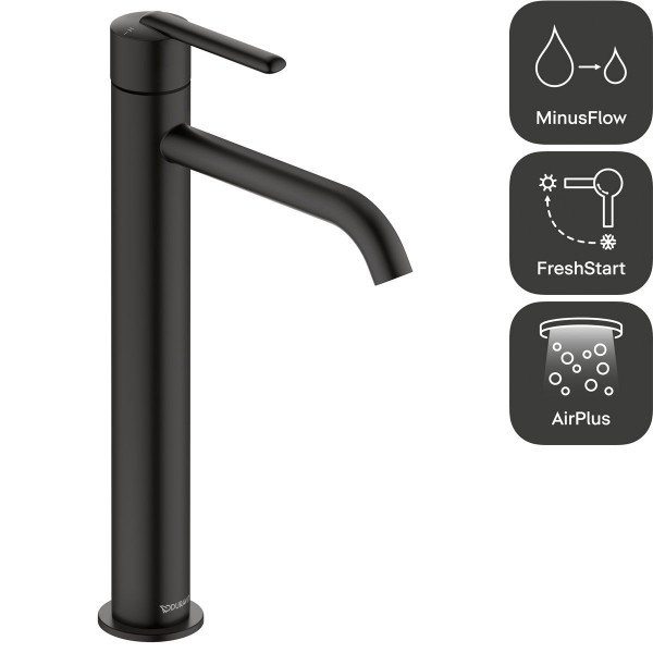 Duravit Balcoon Einhebel-Waschtischmischer Größe XL Schwarz Matt BA1043002046