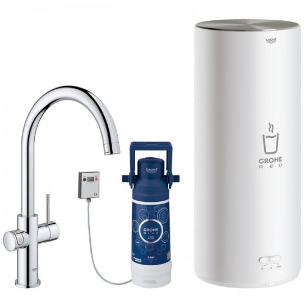 Grohe Red Duo Starter Kit 30079001 Einhebel-Spültischarmatur Chrom inkl. Boiler Größe L