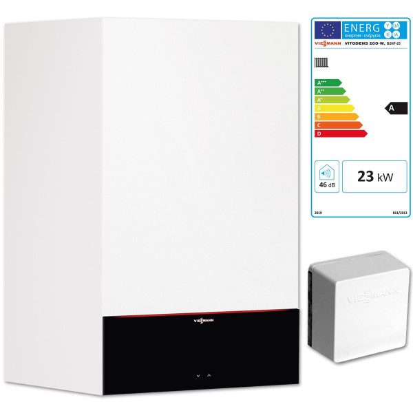 Viessmann Vitodens 200-W Gas Brennwert Therme 25kW B2HF inkl. Regelung u. Sensor Z019361