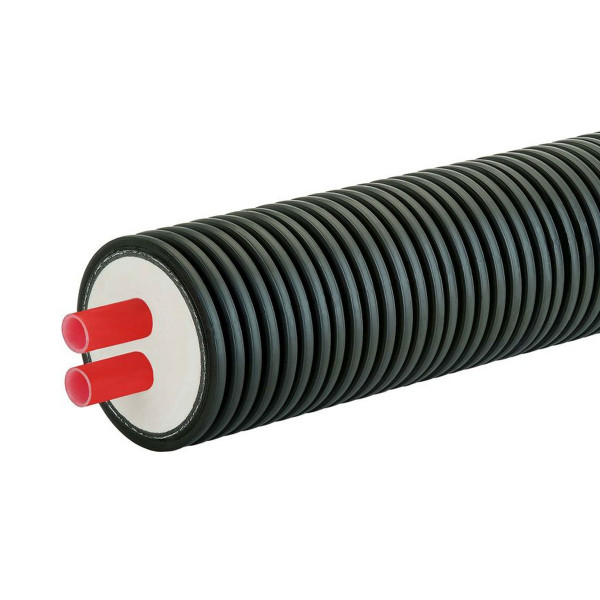 Austroflex AustroPur double Plus DN32 Doppelrohr flexibles vorisoliertes Doppelrohr Heizung