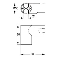 Vorschau: Ideal Standard Idealrain schwenkbarer Brausehalter B9468AA Vorschau: Ideal Standard Idealrain schwenkbarer Brausehalter B9468AA