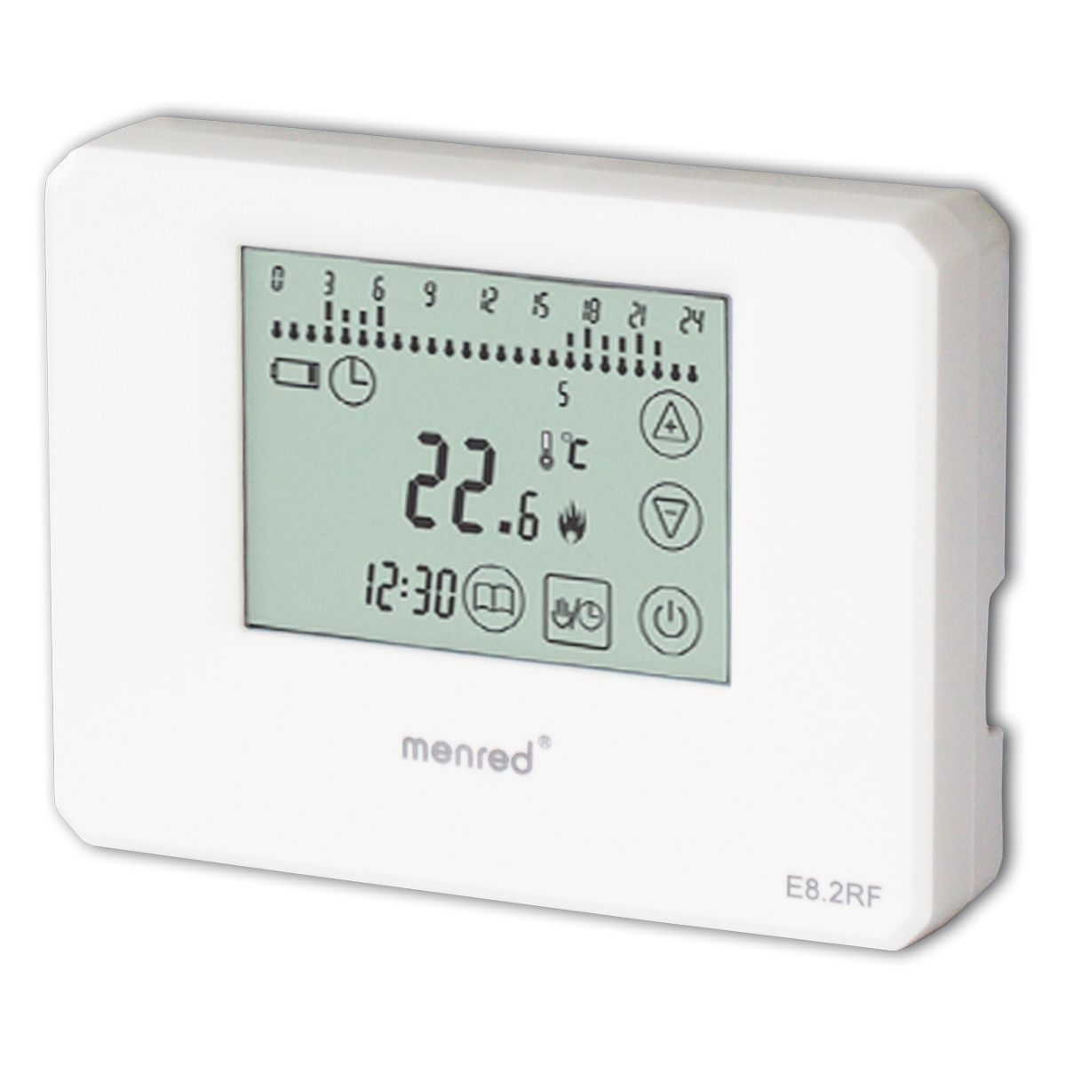 Thermostat Touchscreen weiß Aufputz Batteriebetrieb f. 2-Draht Verkabelung  #769