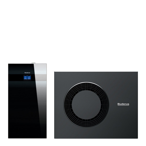 Buderus 7739624148 Luft-Wasser-Wärmepumpe Logaplus M WLW186i-10 AR TP70 mit integriertem Heizstab 9 kW