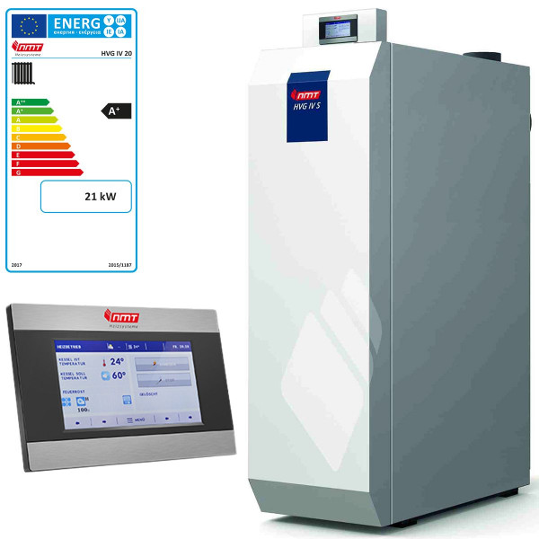 NMT HVG-IV 20S Scheitholzkessel Holzvergaser Kessel 21 kW inkl. ST810 Touchscreensteuerung