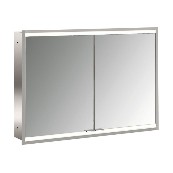 EMCO Lichtspiegelschrank prime 2 1000 mm Unterputzmodell mit Lichtpaket Rückwand weiß 949706155