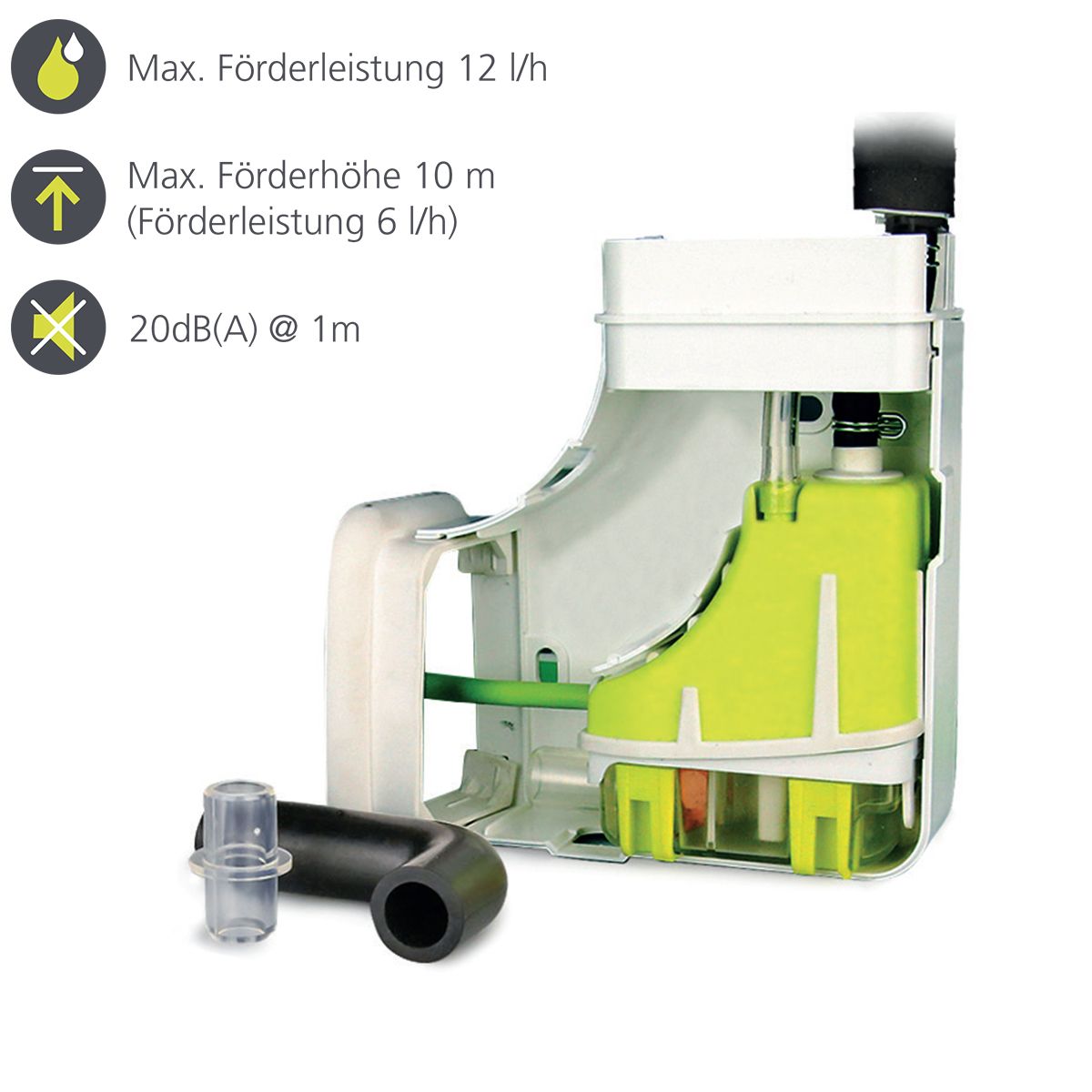 Kondenswasserpumpe Aspen Silent+ Mini-Lime 2020 99X44X114 mm - mit  Speediduct weß