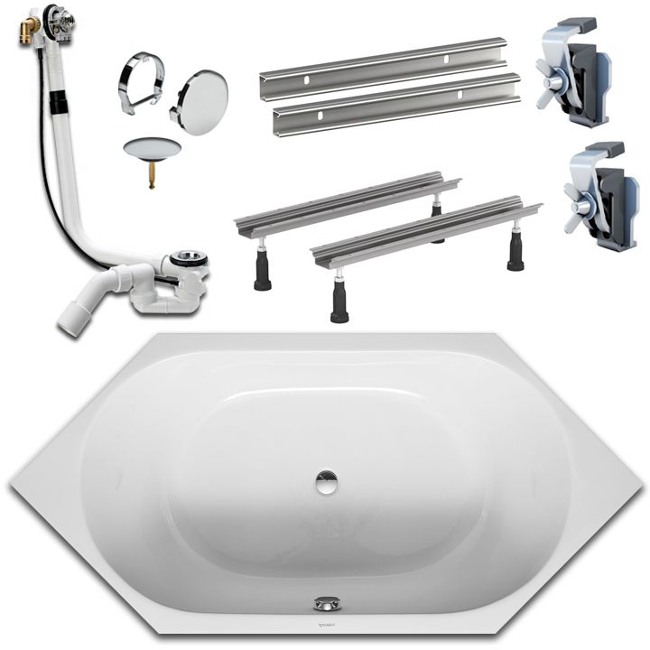 Duravit D-Code Badewanne Sechseck 190x90cm 700138 Acryl ...