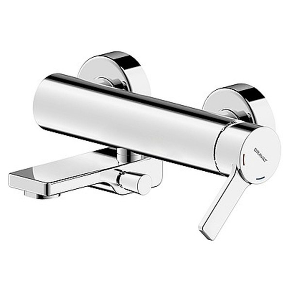 Bravat Chicago Wannenfüll- u. Brausearmatur 3555032 Chrom Einhebel-Mischbatterie Badewannenarmatur