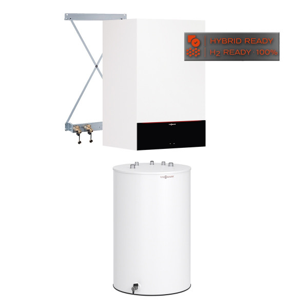 Viessmann Vitodens Paket 200-W BHH Gas-Brennwerttherme 25kW inkl. Speicher Vitocell 150L Z029792