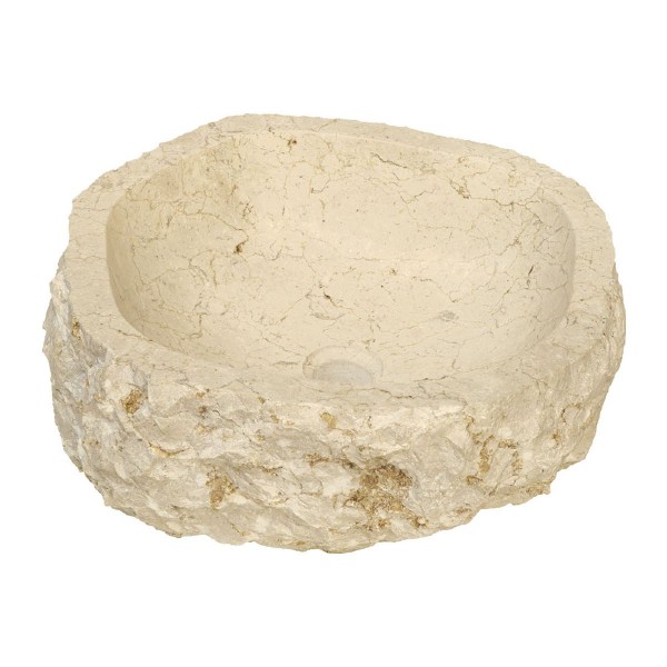 IMSO Astratto Beige Aufsatzwaschbecken ISLAASBED Ø45x15 cm Marmor-Waschtisch