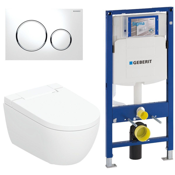 Geberit Komplettset AquaClean Alba 146.350.01.1 inkl. Vorwandelement UP320 und Sigma20 Weiß