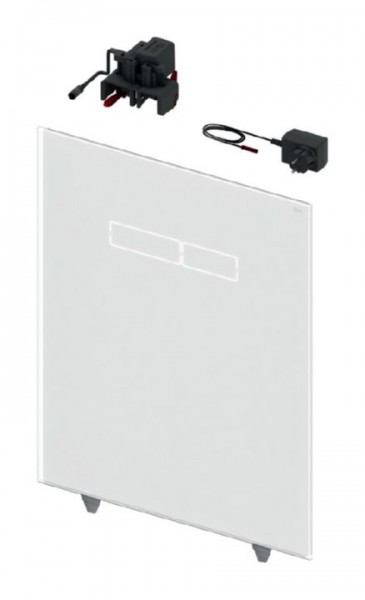 TECElux Glas Betätigungsplatte weiß, elektronische Betätigung, 9650002