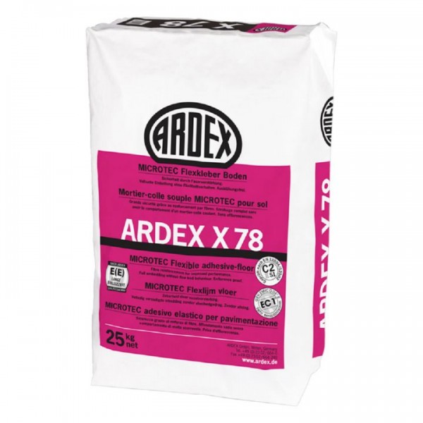 (1,72 €/kg) Ardex X78 Microtec Flexkleber Boden faserverstärkt 25 kg