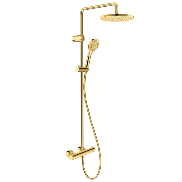 Duravit Shower System Duschsystem mit MinusFlow Gold poliert TH4282008034