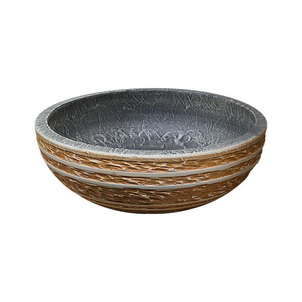 "Belucha" Aufsatzwaschbecken Waschschüssel FCH260 rund Ø 44,5 cm "Handmade"
