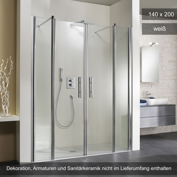 HSK Exklusiv Raumnische 4-teilig 140x200cm Weiß