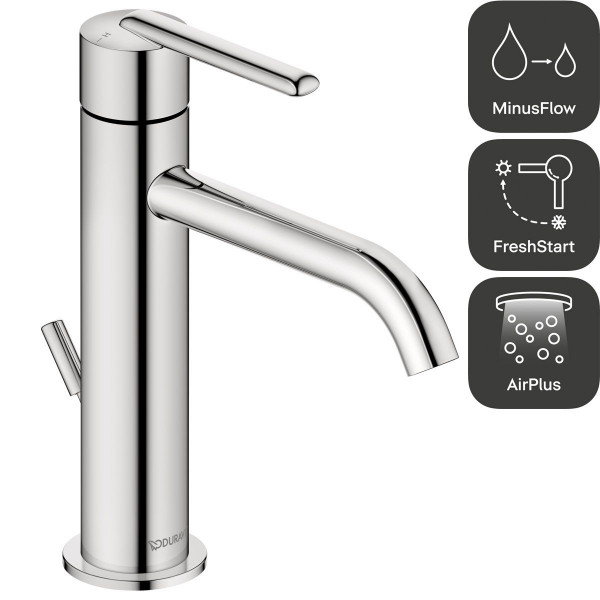 Duravit Balcoon Einhebel-Waschtischmischer Größe M Chrom BA1023001010