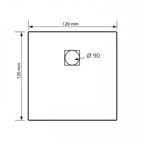 HSK Duschwanne 120x120x4 steingrau 5825012 Steinoptik inkl. Füßen und Ablaufgarnitur