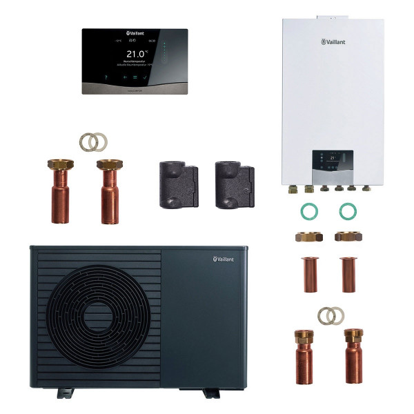 Vaillant Luft-Wasser Wärmepumpen Paket 4.3111 (8000045512) aroTHERM plus 35/8.1 mit Hydraulikstation 97/7 und Heizungsregler sensoCOMFORT