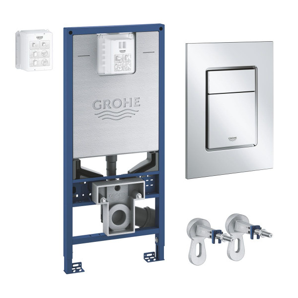 Grohe Set Rapid SLX 39865000 WC Vorwandelement inkl. Skate Cosmopolitan S Chrom u. Wandwinkel