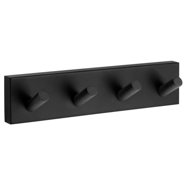 Smedbo HOUSE Vierhakenleiste aus Messing schwarz RB359