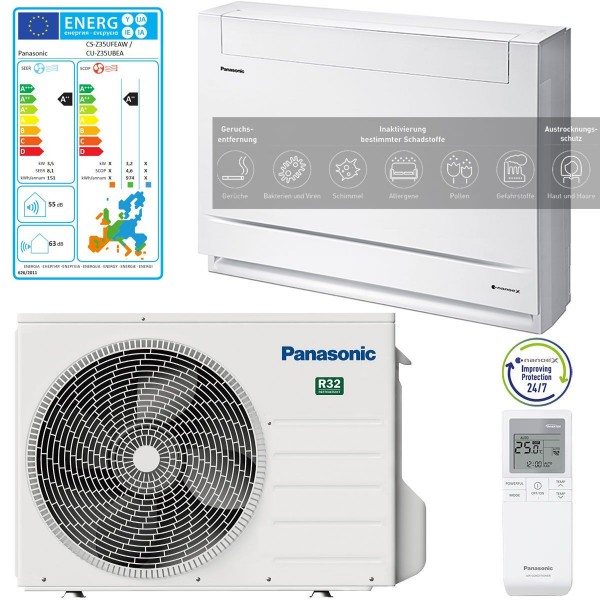 Panasonic UFE Mini-Standtruhe Klimaanlage Mono Split 3,5kW CS-Z35UFEAW inkl. Außengerät CU-Z35UBEA