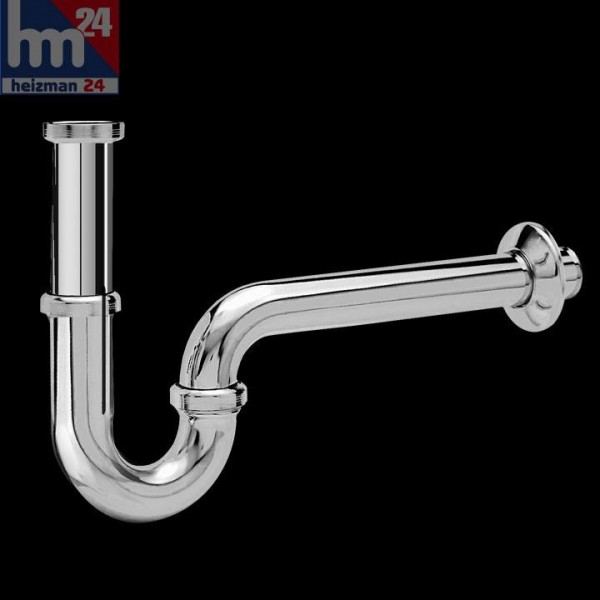 Röhrensifon Geruchsverschluss DN 32 1 1/4" aus Messing verchromt, für Waschtisch