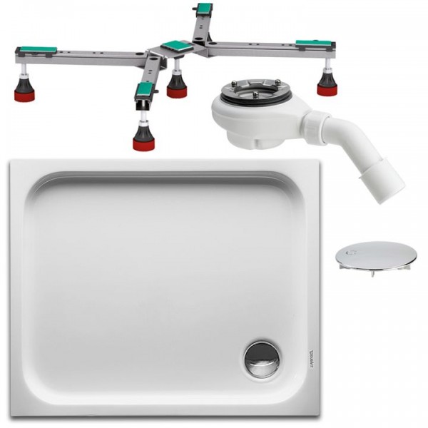 Duravit D-Code Duschwanne Duschtasse 90x75cm 720104 Acryl inkl. Duschwannenfuß u. Ablaufgarnitur