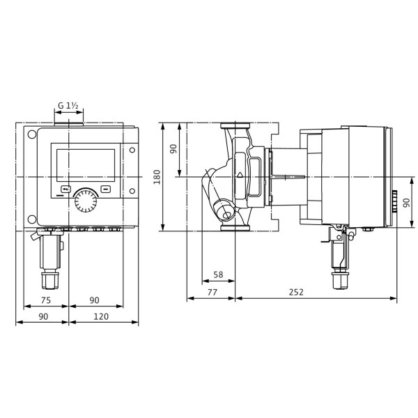 Wilo Stratos MAXO-Z 25/0,5-6 Trinkwasser Umwälzpumpe 180 mm