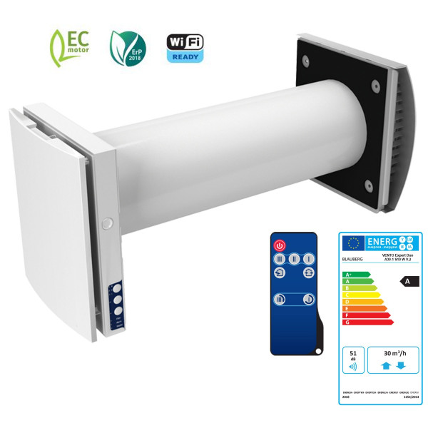 Blauberg Vento Expert Duo A30-1 S10 W V.2 Lüftungsanlage WLAN Wärmerückgewinnung 8053481