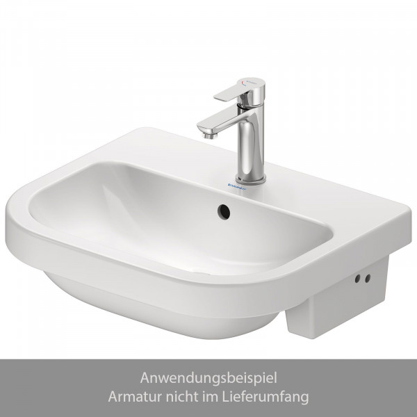Duravit D-Code Halbeinbauwaschtisch Weiß 550 mm 24035500002