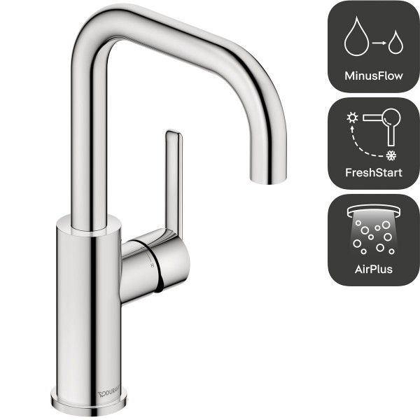 Duravit Balcoon Einhebel-Waschtischmischer mit seitlicher Bedienung Chrom BA1100002010