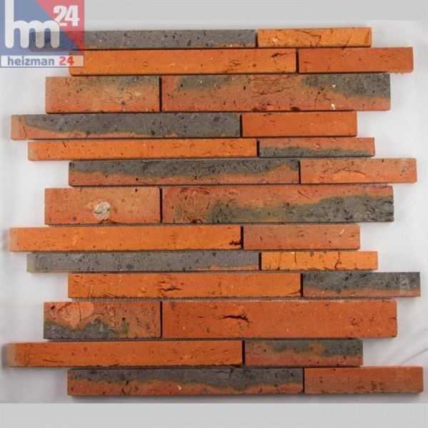 Lavastein Mosaik Sinabung aus Lavagestein Stäbchenmosaik Matte 30 x 30 cm Mosaikfliese