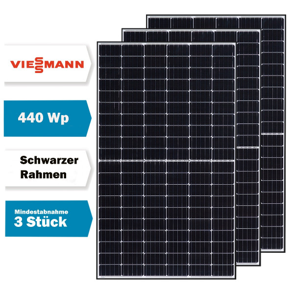Viessmann PV-Modul 440Wp HCC BF blackframe Solarmodul Photovoltaik 440 Watt 7995402