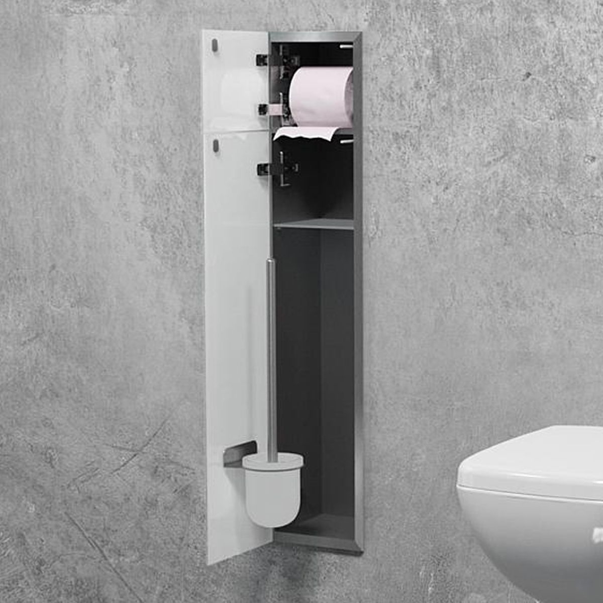 WC-Modul 9398679 Unterputz 180x825 mm Weiß u. Grau links 