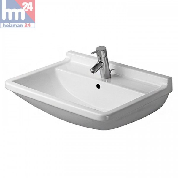 Duravit Starck 3 Waschtisch / Waschbecken 60 x 45 cm 03006000001 WonderGliss optional mit Halbsäule