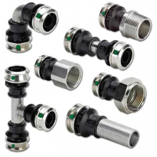 Viega Raxinox Pressfitting Fittings Stahl nichtrostend mit SC-Contur DVGW