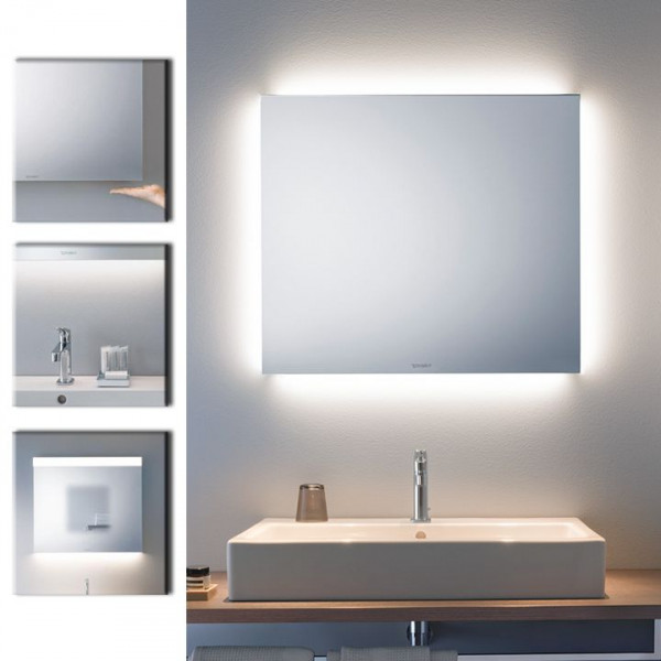 Duravit "Best" Spiegel mit LED-Beleuchtung indirektes Licht 80x70cm LM7826D00000000 Spiegelheizung