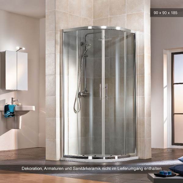 HSK Favorit Runddusche 4-teilig 90x90x185cm