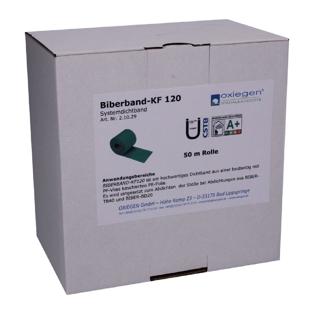 1,00 €//m oxiegen Biberband-KF120 System-Dichtband 50m-Rolle Verbundabdichtung