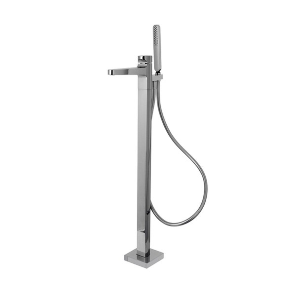 Carlo Frattini freistehende Wannenbatterie mit Brauseset und Unterputzkörper Nickel gebürstet 3934/4SN.D