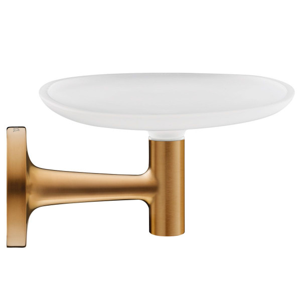 Duravit Seifenschale Starck T 0099330400 bronze gebürstet inkl. Glas weiss matt