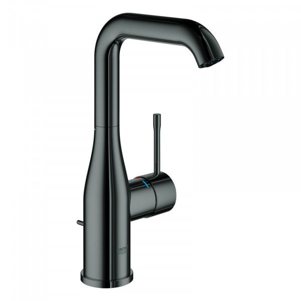 Grohe Essence Einhand-Waschtischbatterie mit Zugstange Schwarz 24174A01