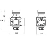 Vorschau: LK 823 ThermoVar R 182388 thermisches 3-Wege-Mischventil G 1 1/2" 55 - 70 °C für Heizungsanlagen Vorschau: LK 823 ThermoVar R 182388 thermisches 3-Wege-Mischventil G 1 1/2" 55 - 70 °C für Heizungsanlagen