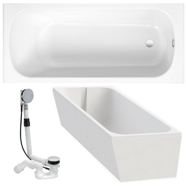 Bette Form Badewanne Stahl 2940 140x70 cm Weiß inkl. Träger mit Ab- u. Überlaufgarnitur